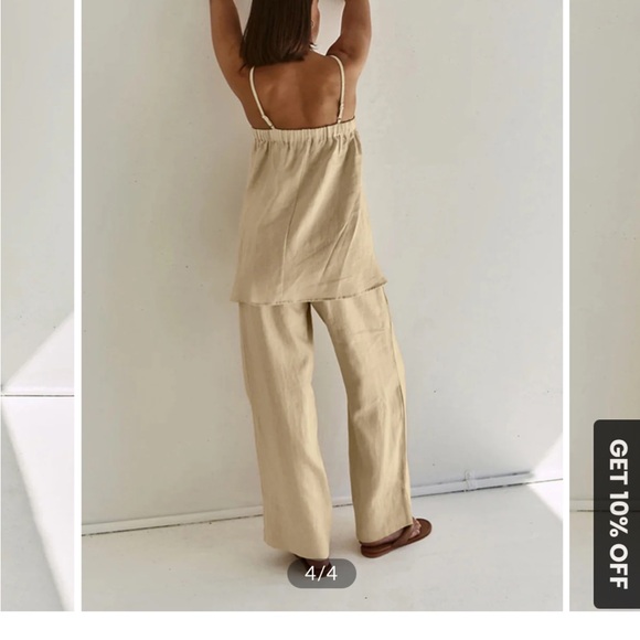 Commense Women's Khaki Cream 2-piece Set - Picture 4 of 5